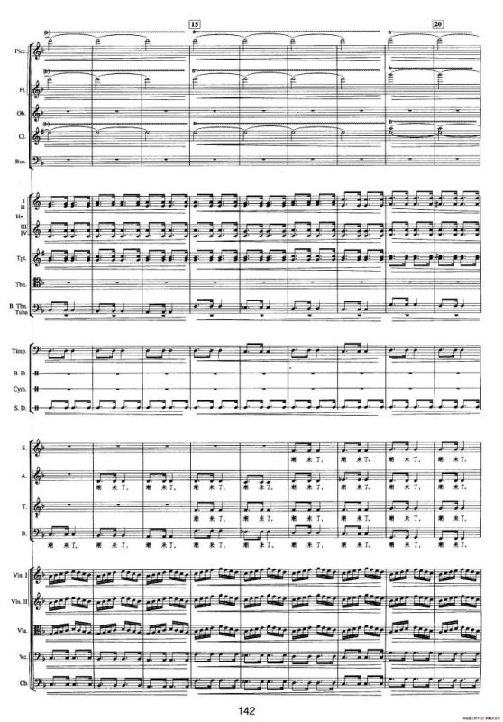 钱塘江-四.第三乐章 5.大潮放歌（总谱）