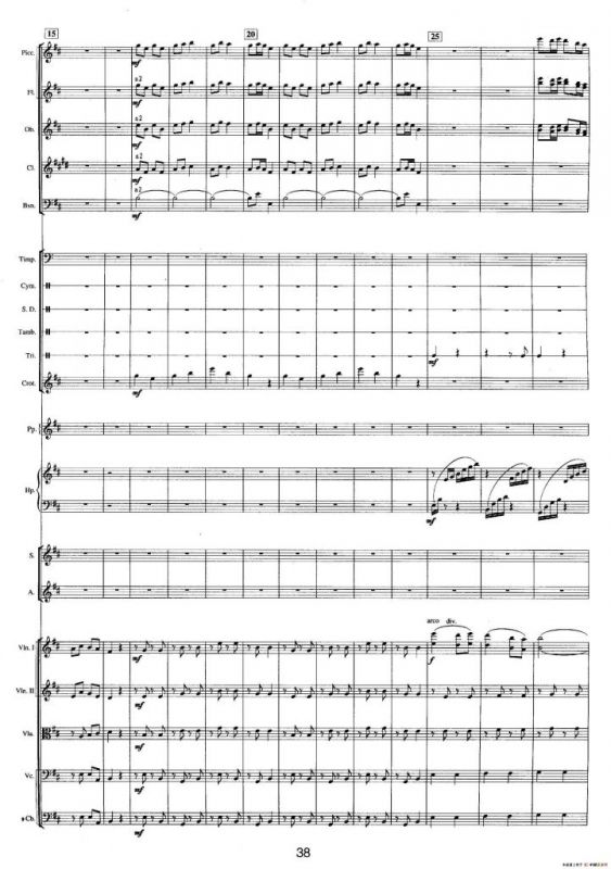 钱塘江-二.第一乐章3.雨中采茶（总谱）