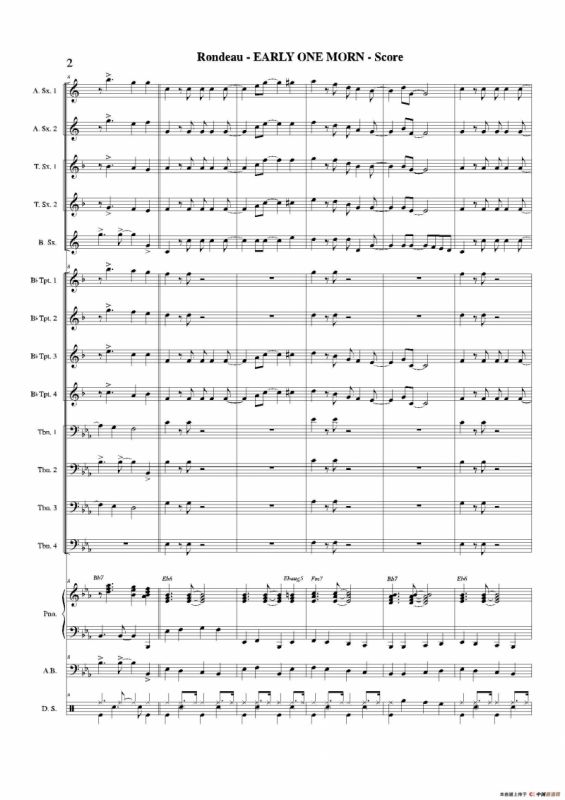 EARLY ONE MORN（总谱）