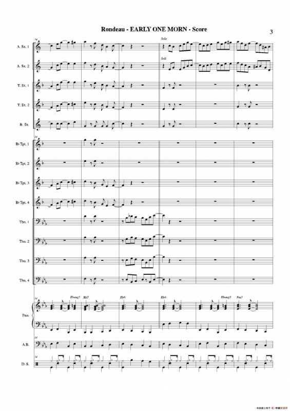 EARLY ONE MORN（总谱）