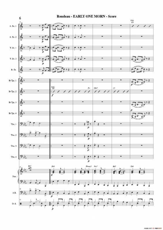 EARLY ONE MORN（总谱）