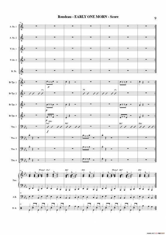 EARLY ONE MORN（总谱）