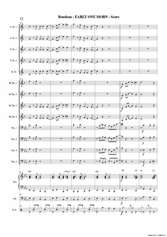 EARLY ONE MORN（总谱）