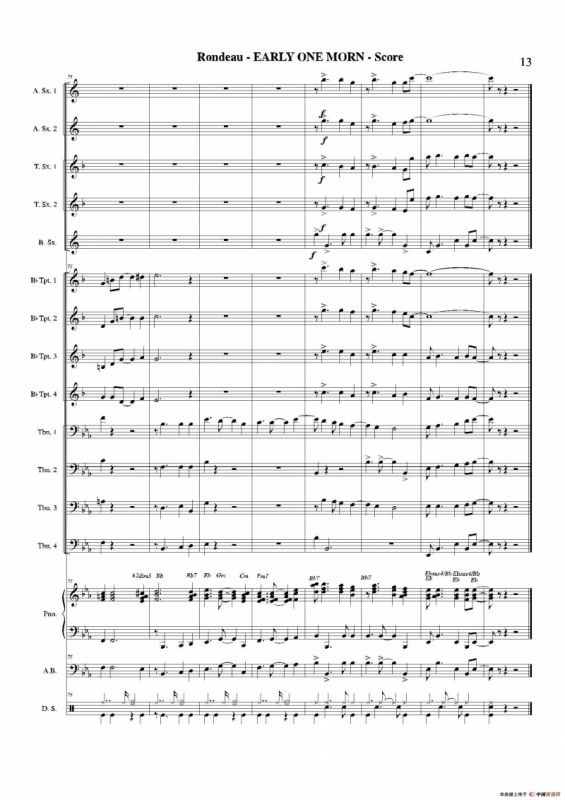 EARLY ONE MORN（总谱）