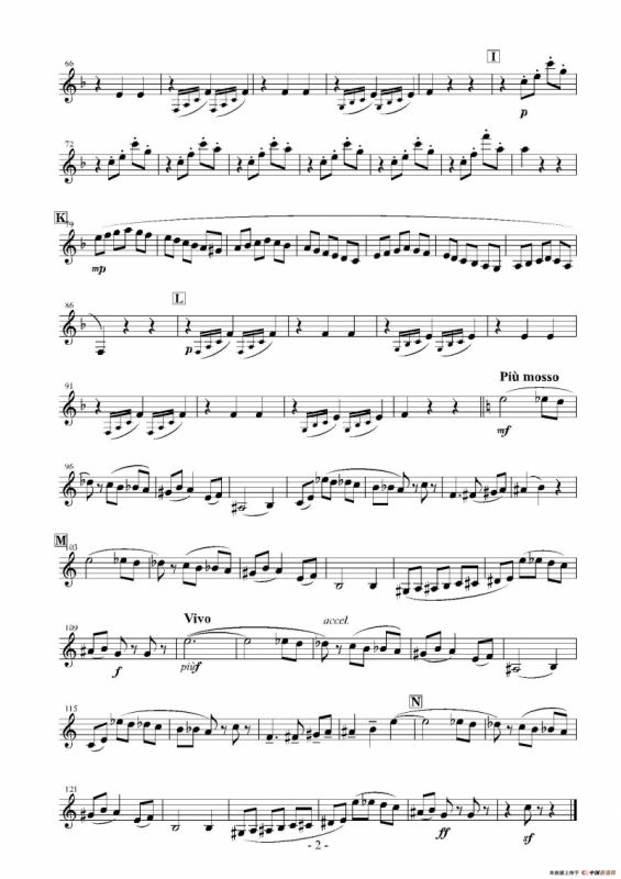 Haruka naru Warutsu（木管四重奏第二单簧管分谱）