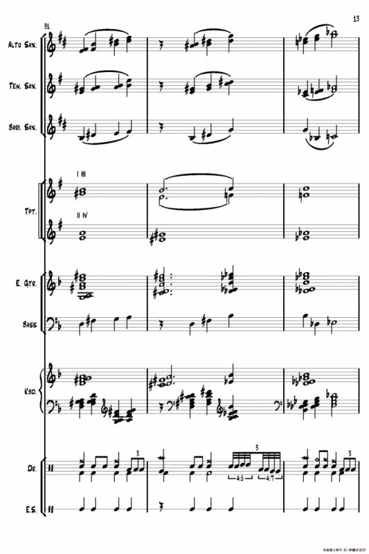 Hello（爵士乐团总谱）