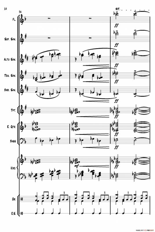 Hello（爵士乐团总谱）