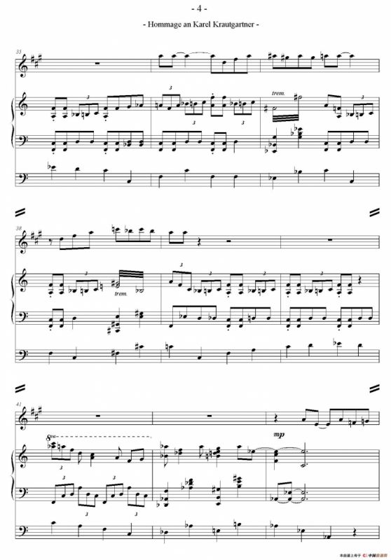 ommage an KarHel Krautgartner（三重奏总谱）