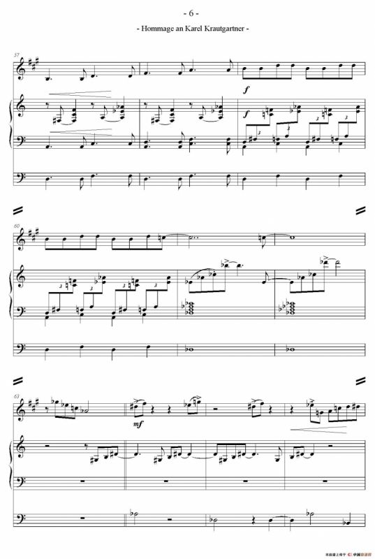 ommage an KarHel Krautgartner（三重奏总谱）