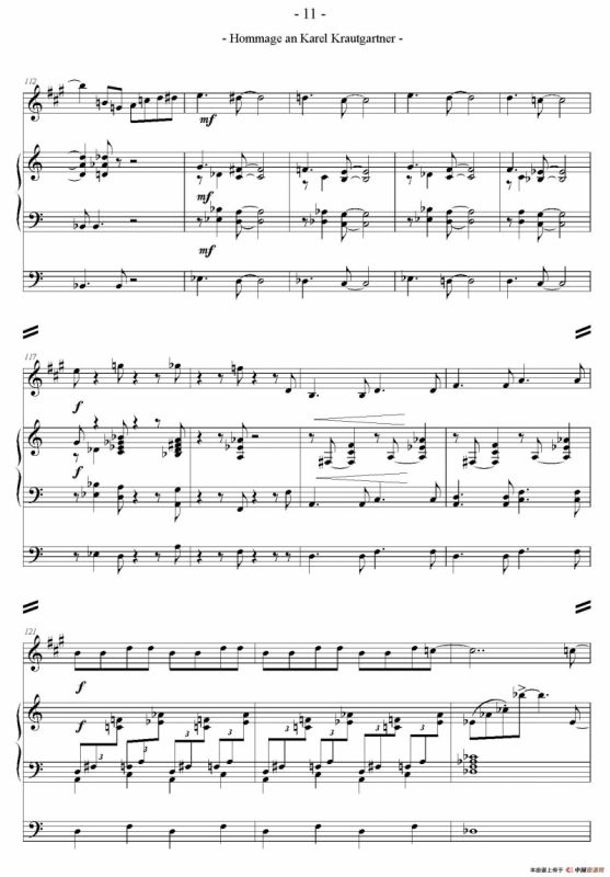 ommage an KarHel Krautgartner（三重奏总谱）