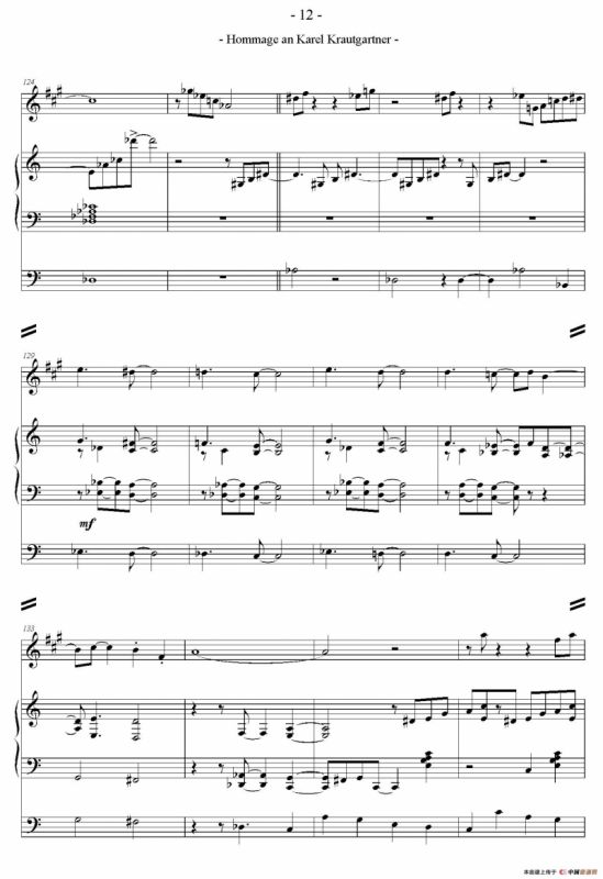 ommage an KarHel Krautgartner（三重奏总谱）