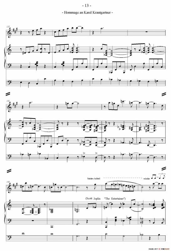 ommage an KarHel Krautgartner（三重奏总谱）