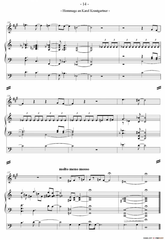 ommage an KarHel Krautgartner（三重奏总谱）