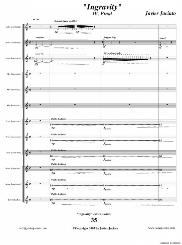 Ingravity（第四乐章）（总谱）