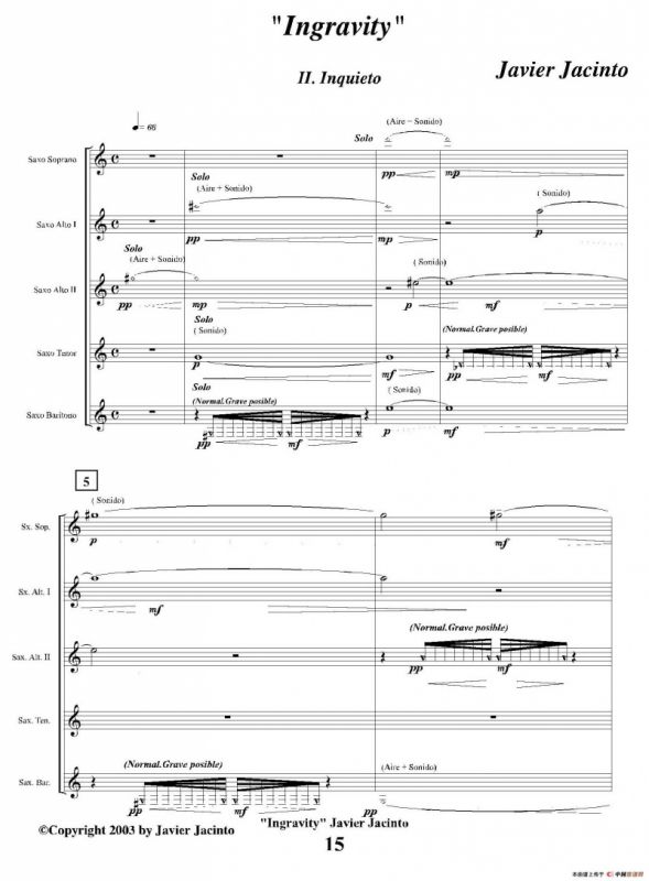 Ingravity（第二乐章）（总谱）