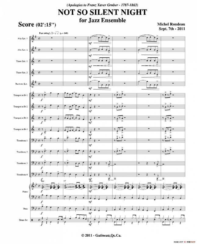 NOT SO SILENT NIGHT（总谱）
