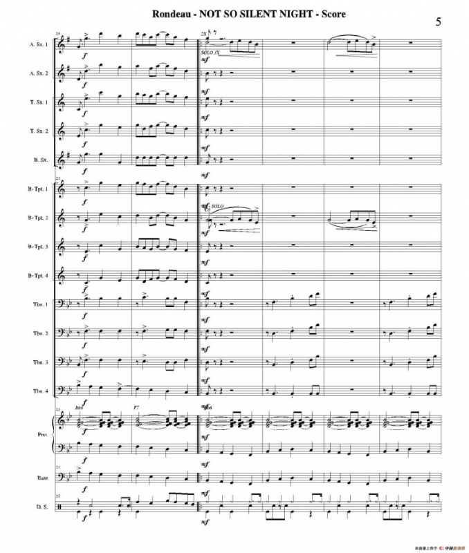 NOT SO SILENT NIGHT（总谱）