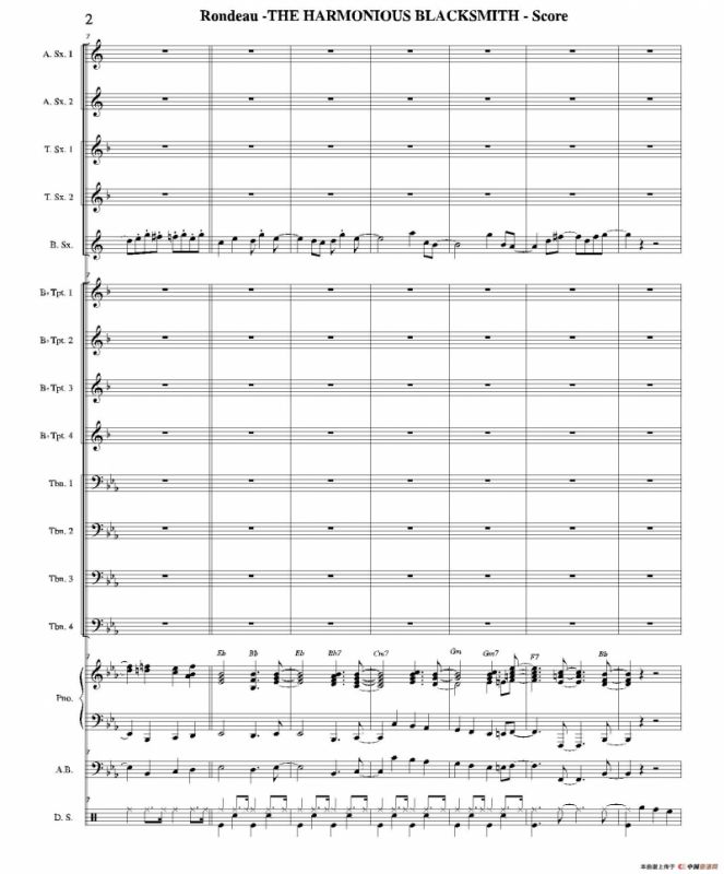 THE HARMONIOUS BLACKSMITH（总谱）