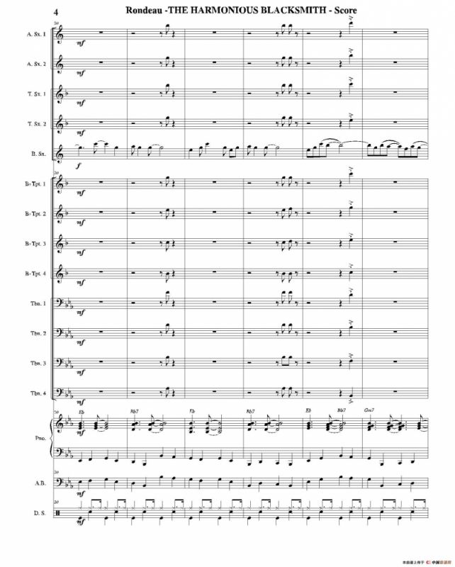 THE HARMONIOUS BLACKSMITH（总谱）