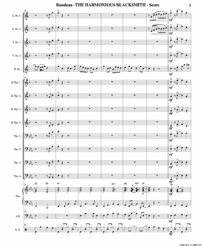 THE HARMONIOUS BLACKSMITH（总谱）