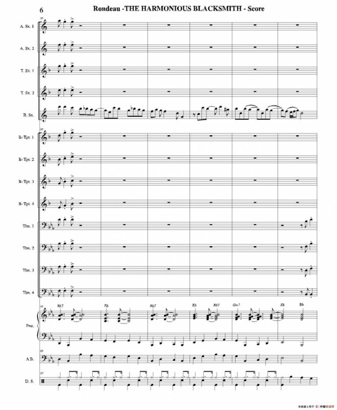 THE HARMONIOUS BLACKSMITH（总谱）