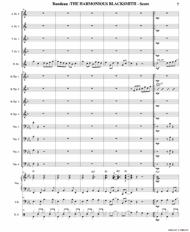 THE HARMONIOUS BLACKSMITH（总谱）