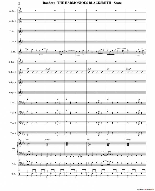THE HARMONIOUS BLACKSMITH（总谱）