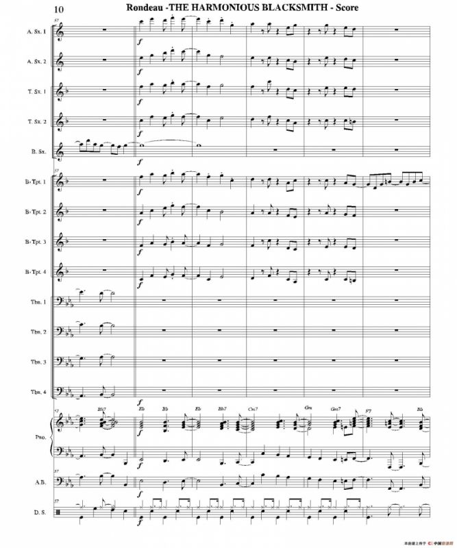 THE HARMONIOUS BLACKSMITH（总谱）