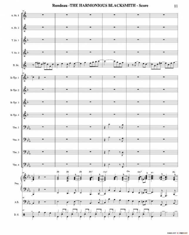 THE HARMONIOUS BLACKSMITH（总谱）