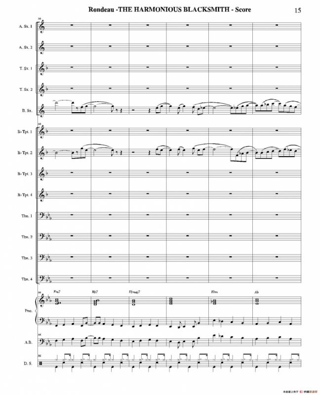THE HARMONIOUS BLACKSMITH（总谱）