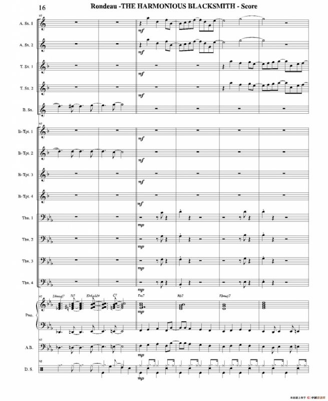 THE HARMONIOUS BLACKSMITH（总谱）