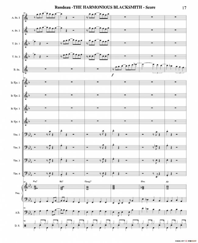 THE HARMONIOUS BLACKSMITH（总谱）