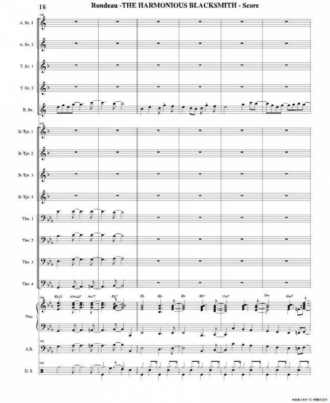 THE HARMONIOUS BLACKSMITH（总谱）