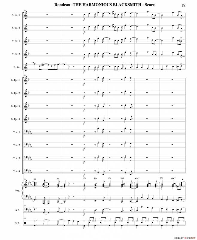 THE HARMONIOUS BLACKSMITH（总谱）