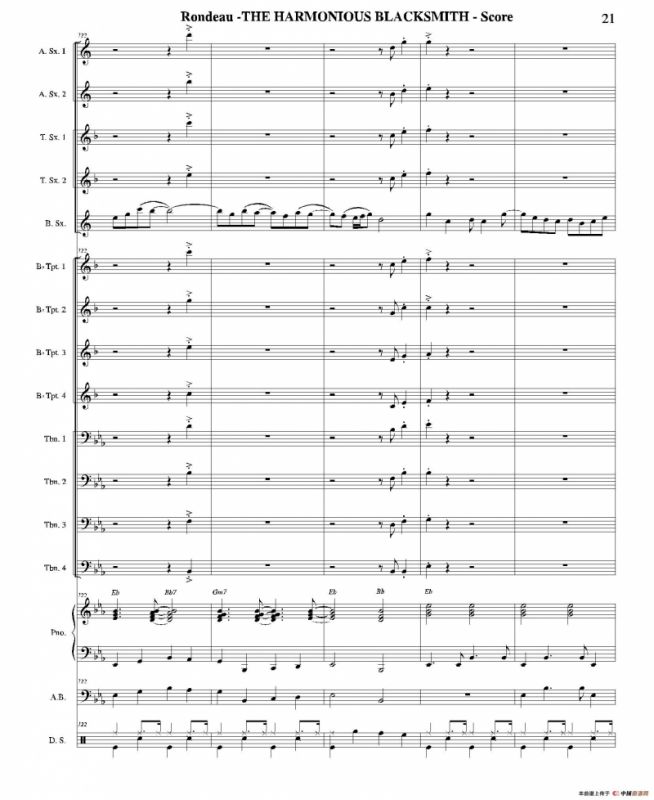 THE HARMONIOUS BLACKSMITH（总谱）