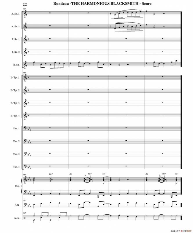 THE HARMONIOUS BLACKSMITH（总谱）