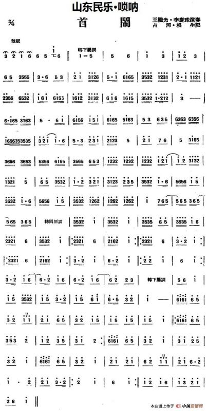 首闹（山东民乐、唢呐）