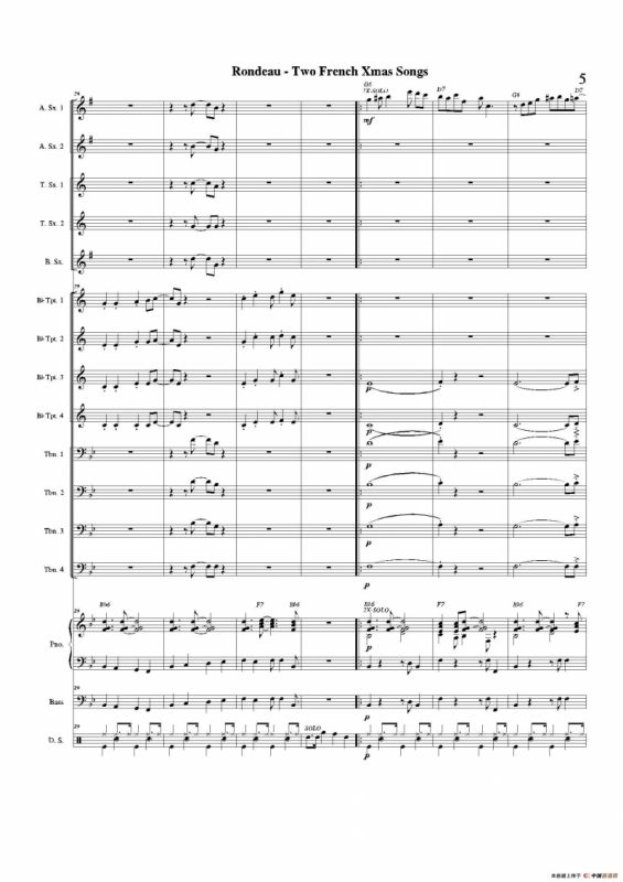 Two French Xmas Songs（总谱）