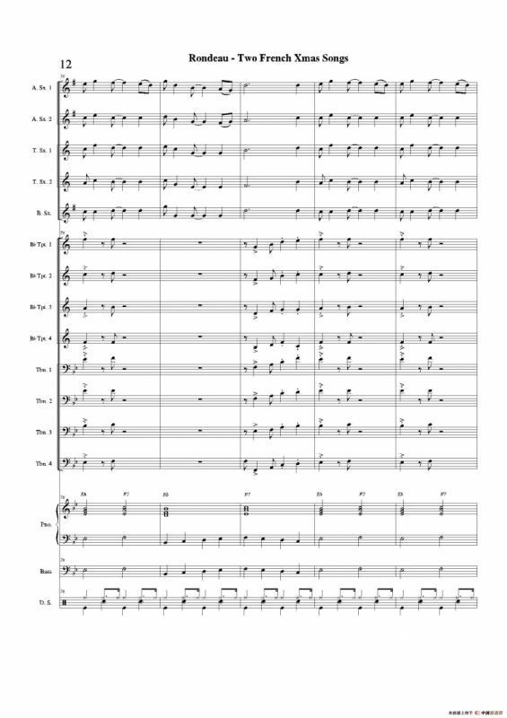 Two French Xmas Songs（总谱）