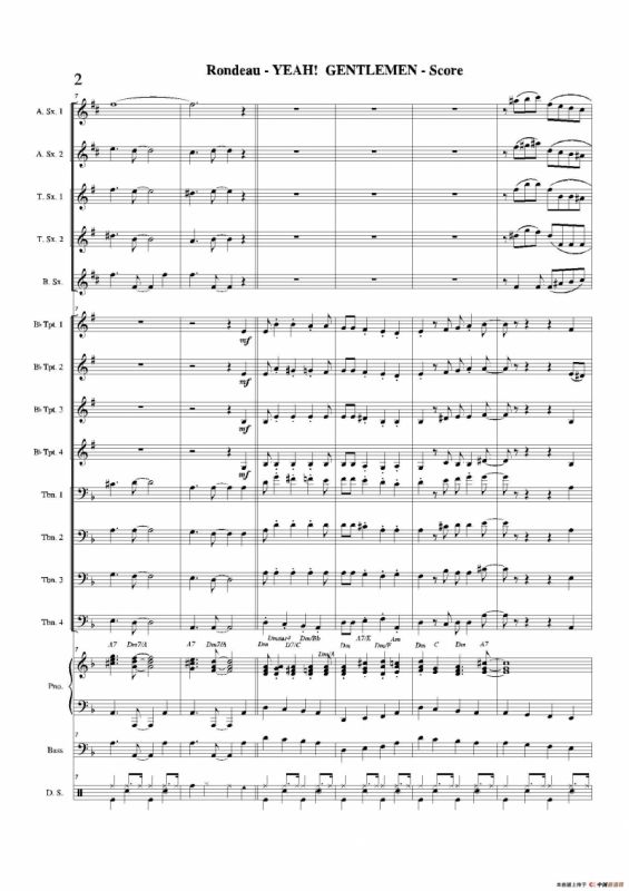 YEAH! GENTLEMEN（总谱）