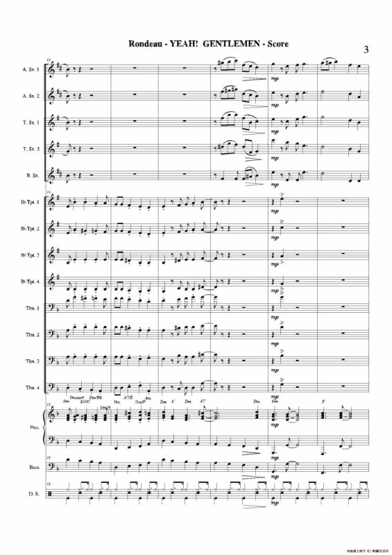 YEAH! GENTLEMEN（总谱）