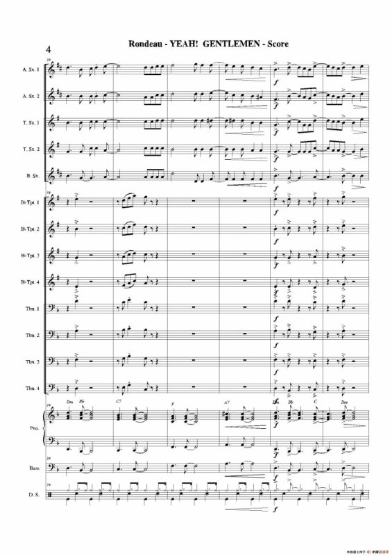 YEAH! GENTLEMEN（总谱）