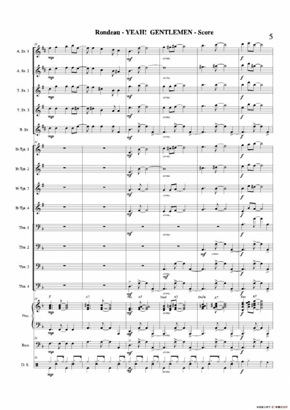 YEAH! GENTLEMEN（总谱）