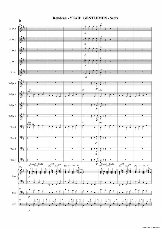 YEAH! GENTLEMEN（总谱）