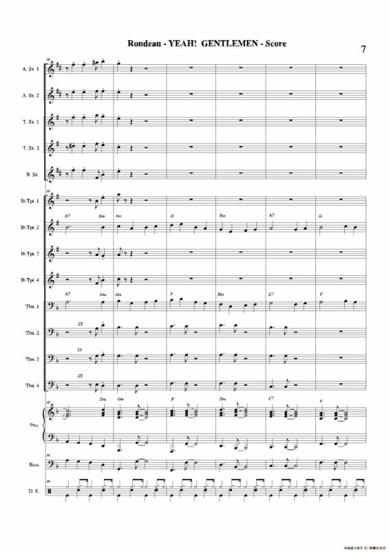 YEAH! GENTLEMEN（总谱）