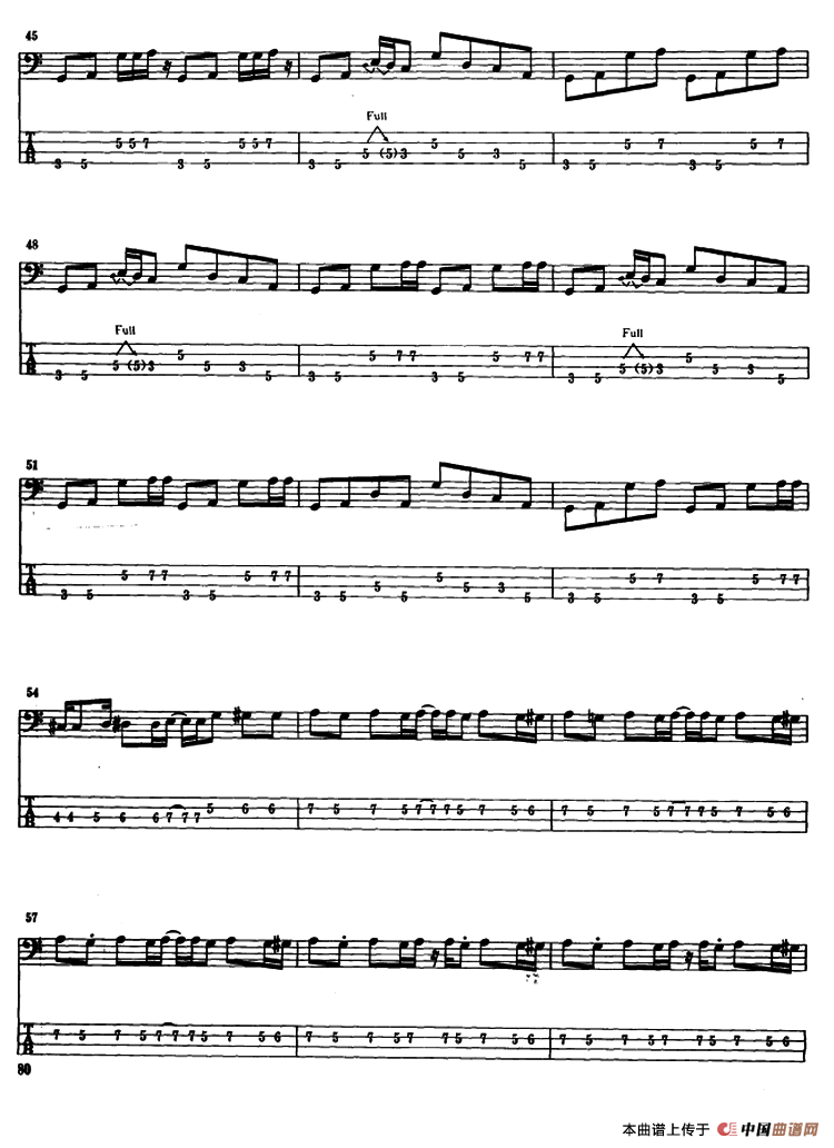 电贝司专业等级第六级（三、自选曲目）