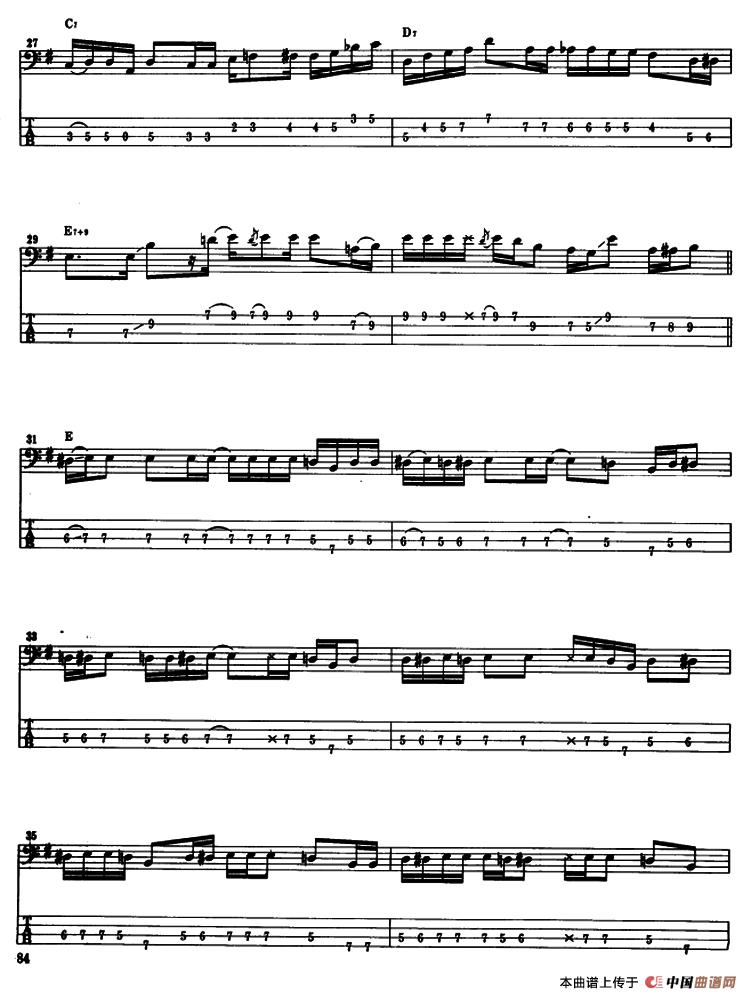 电贝司专业等级第六级（三、自选曲目）