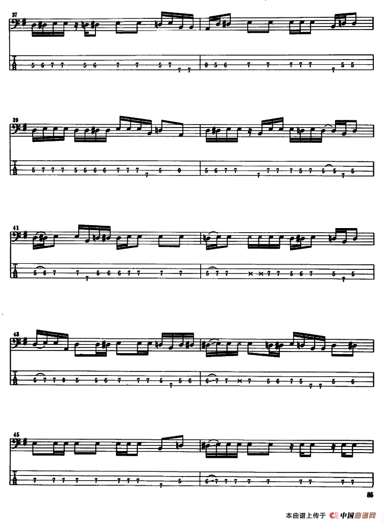 电贝司专业等级第六级（三、自选曲目）