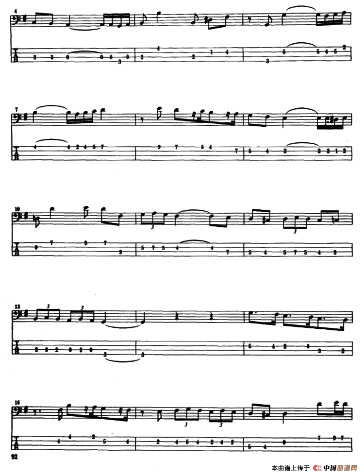 电贝司专业等级第六级（三、自选曲目）