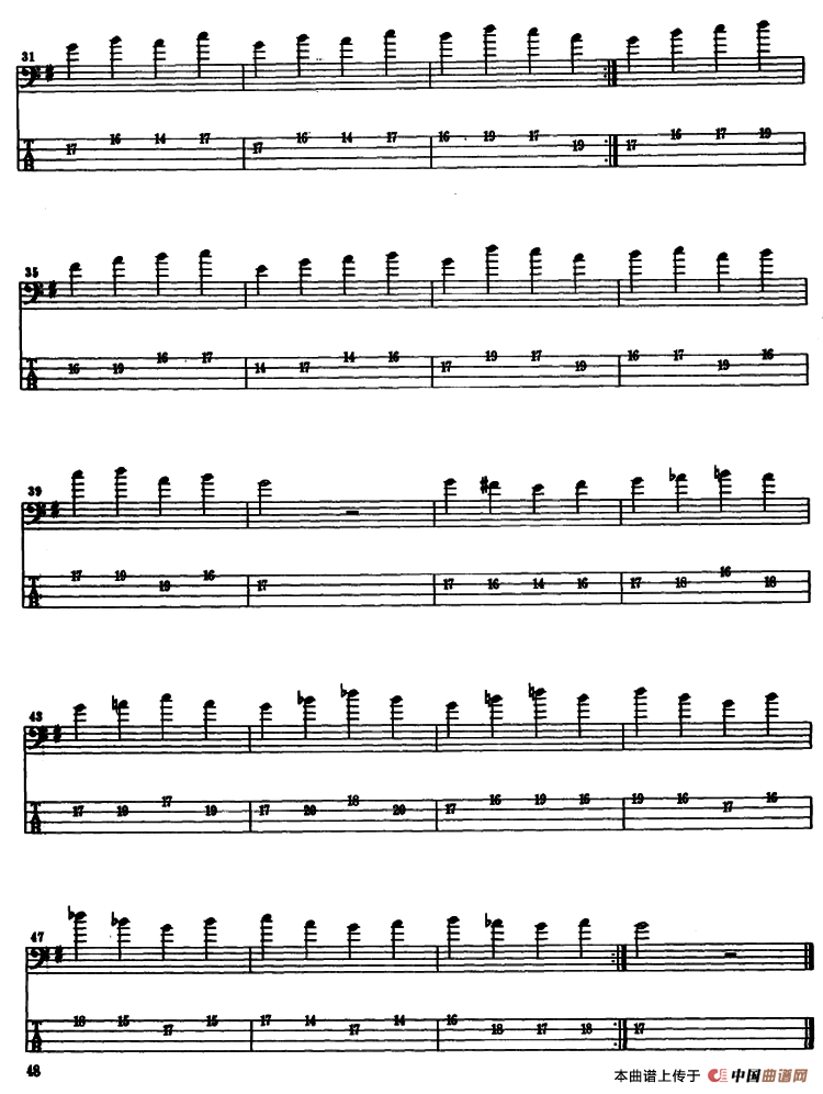 电贝司专业等级第六级（一、指导练习）